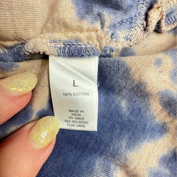 LOGO by Lori Goldstein Sz Large Tie-Dye Top with Hi-Low Hem - Picture 11 of 13